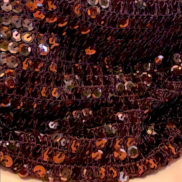 Slinky sequined chocolate hobo bag! - Picture 2 of 5